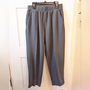 LOFT Petites Charcoal Gray Elastic Waist Dress Pants